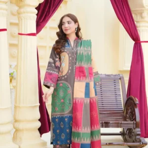 Elegant Woman in Colorful Traditional Pakistani Outfit