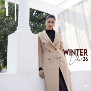 Camel Double-Breasted Overcoat